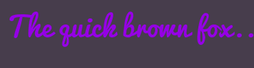Image with Font Color 9500E5 and Background Color 473D4C
